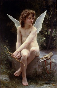 Nu classique œuvres - Amour a laffut ange William Adolphe Bouguereau Nu
